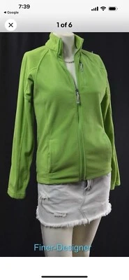 Черный бриллиант Куртка Пальто женщин зеленый полный молнии флис Топ длинным рукавом размер M - Изображение 1 из 4