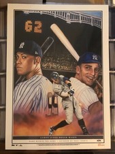 Topps Game Within the Game Fine Art Print Aaron Judge Roger Maris Yankees 56/99