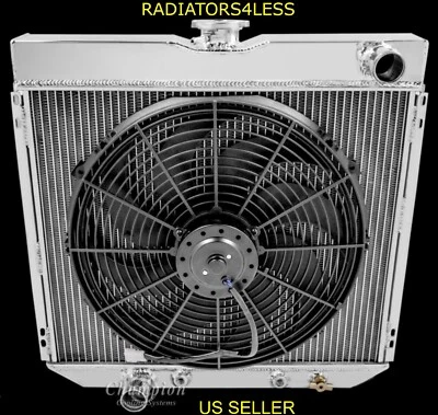 CHAMPION 3 FILAS RADIADOR ALUMINIO VENTILADOR 16" 69 70 MUSTANG COMET FAIRLANE 20" NÚCLEO Foto 1 de 2