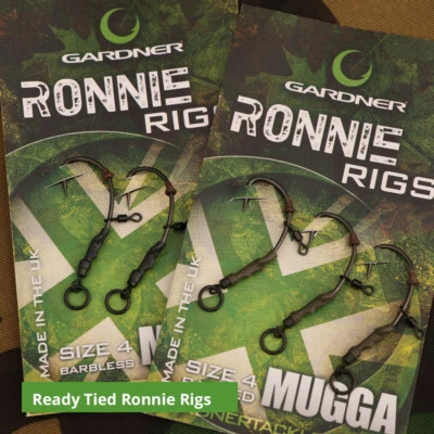 Gardner Tackle Ronnie Rigs (Pack of 3) - Carp Coarse Pop Up Bait Boilie Fishing - Image 1 of 4