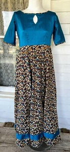 Vintage Novelty Maxi Swing Dress Music Them - Picture 1 of 12