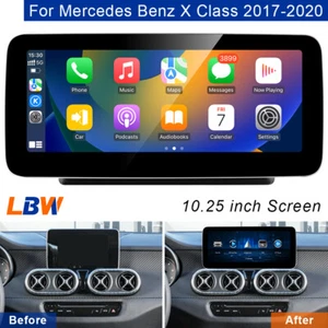 10.25'' Car Screen Carplay Stereo Wifi Linux For Mercedes Benz X Class 2017-2020 - Picture 1 of 12