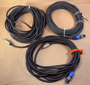 3 Livewire Elite 12ga Speaker Cable Speakon to 1/4" Neutrik - 2 x 50' 1 x 25' - Picture 1 of 15