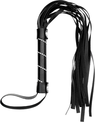 Látigo negro para pareja fantasía juguete sexual cuero cultivos de equitación látigo para juegos con disfraces Foto 1 de 4