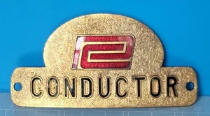 CB01: Vintage Original Penn Central Conductor Railroad Hat Badge Emblem  - Bild 1 von 2