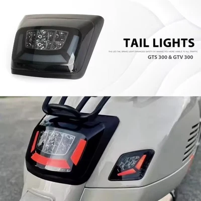 For Vespa GTS300 GTV300 LED Tail Brake Light Rear License Lamp Daytime Signal ✅ - Image 1 of 4