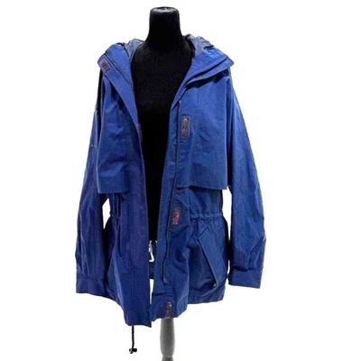 Abrigo de lluvia Eddie Bauer vintage azul marino anorak Foto 1 de 4