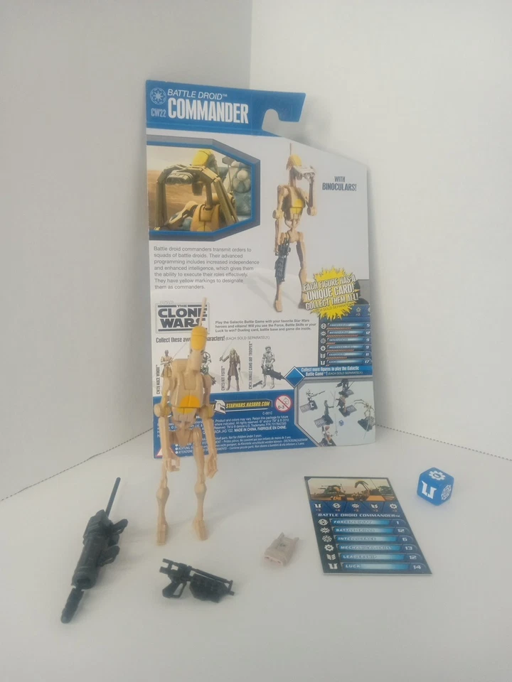 Star Wars 3.75" TCW Clone Wars CW22 Battle Droid Commander Loose Complete Figure - Image 1 of 4