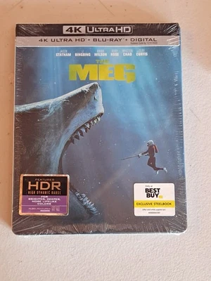 The MEG SteelBook 4K Ultra HD Blu-ray + Blu-ray Best Buy Exclusive  New / Sealed - Image 1 of 2