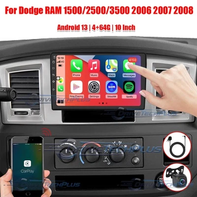 For 2006-2008 Dodge Ram 1500 2500 3500 Wireless CarPlay Car Stereo Radio Android Foto 1 de 4