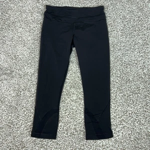 Lululemon Damenhose 6 schwarz kurz Capri Leggings Yoga Sport Training Fitnessstudio - Bild 1 von 10