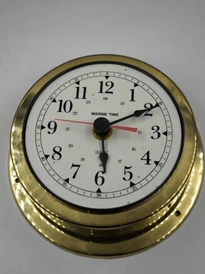 Horloge Marine Vintage À Quartz Fonctionnelle Manque De Verre - Photo 1/4