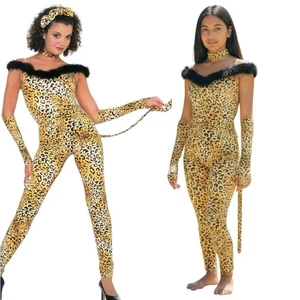 Traje de Gato Leopardo Niño X-Pequeño Mono Mitones y Cola Baile Disfraz Purr'fect Nuevo - Imagen 1 de 4