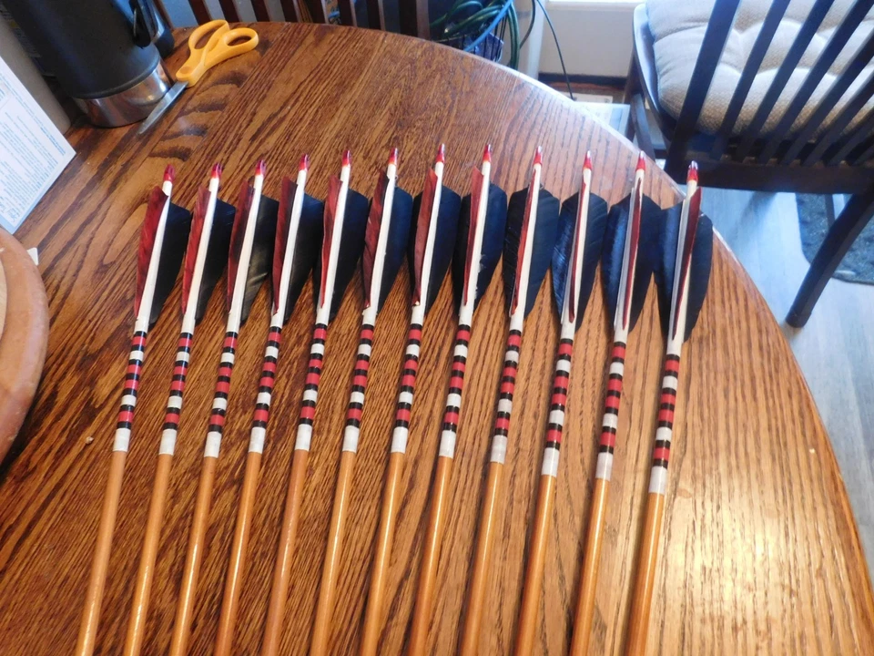 One Dozen New  Matching Cedar Arrows - Image 1 of 4