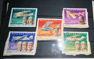 Ungarn historische Flugzeuge auf Papier gestempelt - Bild 1 von 5