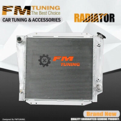 3Row Aluminum Radiator For Ford Bronco 1966-1977 302CI L6 V8 521 AT - Image 1 of 4