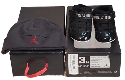 Botines Infantiles Nike Jordan 11 Retro GP Paquete de Regalo Negro Rojo Universitario Blanco Talla 3c Foto 1 de 4