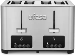 Tostadora Ufesa Quartet Delux 1500 W 4 Ranuras Boca ancha 7 niveles tostado Inox - Imagen 1 de 5
