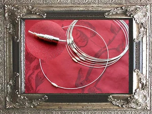 HALSREIF KETTE sicherer SCHRAUBVERSCHLUSS 46cm silber grau  COLLIER HALSKETTE - Bild 1 von 1