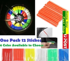12 pcs Bicycle Bike Wheel Rim Clip Tube Warning Reflector Reflective AU local - Picture 1 of 1