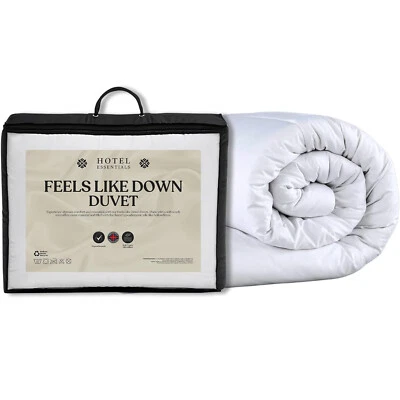 Hotel Essentials Soft Touch Feels Like Down 1.5 -7.5 Tog Summer Microfibre Duvet