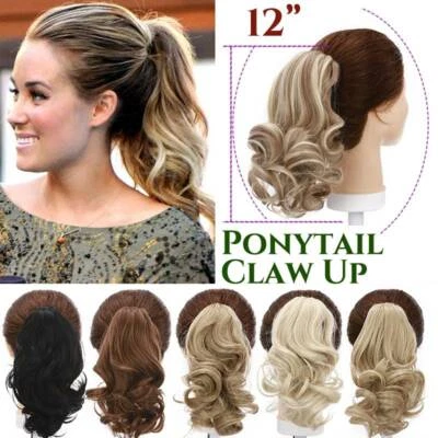 Neu 30cm Kurz Klammer Haarteil Zopf Pferdeschwanz Haarverlängerung Extensions HG - Bild 1 von 4