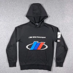 Puma X BMW Motorsport Youth Large Black Pullover Hoodie Racing Performance - Picture 1 of 12