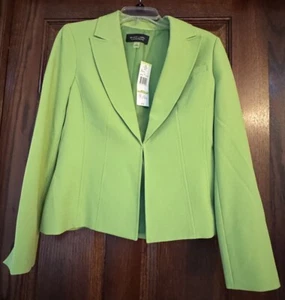 Black Label Evan Picone Blazer Suit Jacket Womens Size 4 Small Green New NWT - Picture 1 of 8