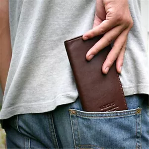 Moda Para hombres Billetera Plegable Cuero Largo Portatarjetas de Identificación Plegable Billetera Cartera - Imagen 1 de 18