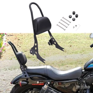 Motorcycle Rear Seat Backrest Passenger Sissy Bar with Pad For Harley Davidson - Bild 1 von 12