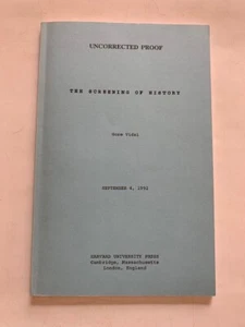 THE SCREENING OF HISTORY - UNCORRECTED PROOF SIGNED BY GORE VIDAL - Picture 1 of 3