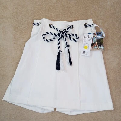 Joseph Ribkoff Nuevo con Etiquetas Skort Cuerda Trenzada Cinturón Mujer Talla 4 Blanco Preppy Tenis Foto 1 de 4