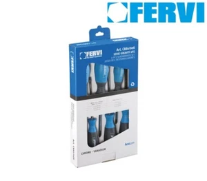 SET KIT 6 PEZZI SERIE GIRAVITI A CROCE PUNTA MAGNETICA FOSFATATA NERA FERVI - Foto 1 di 6