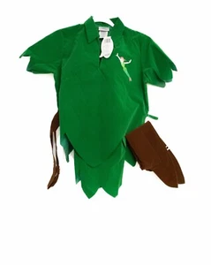 Costume Peter Pan in velluto verde Walt Disneyland World con colletto taglia L nuovo con etichetta - Foto 1 di 7