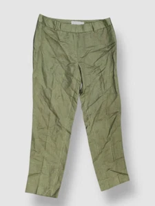 Calvin Klein Women's Green Linen Dress Pants Size 4 - Picture 1 of 2