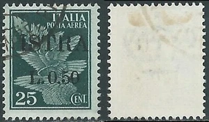1945 OCCUPAZIONE JUGOSLAVA ISTRIA POLA POSTA AEREA USATO 50 SU 25 CENT - RB40-9 - Picture 1 of 1