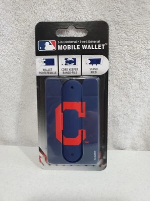 Cleveland Guardians Indians Mobile Wallet 3 in 1 Cord Keeper Cell Phone Stand - Image 1 of 2
