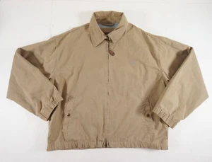 Vintage Timberland Jacket Mens Medium Beige Khaki Full Zip Collared 90s Adult - Picture 1 of 11