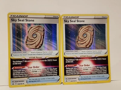  Forest Seal Stone 143/159  Crown Zenith Pokemon TCG 2x Playset - Image 1 of 3