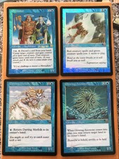 MTG Overtaker 1x High Seas 1x Darting Merfolk 1x Glowing Anemone All Foil NP New