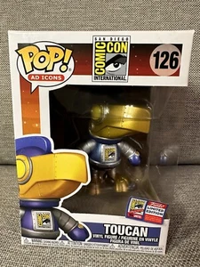 Pegatina Toucan Blue Robot Funko Pop #126 2021 SDCC edición limitada con protector - Imagen 1 de 7