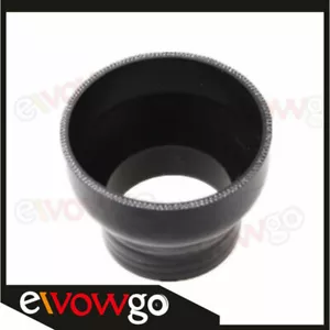 2.75" To 1.75" 70-45mm Straight Silicone Hose Reducer Turbo Coupler Black - Picture 1 of 5