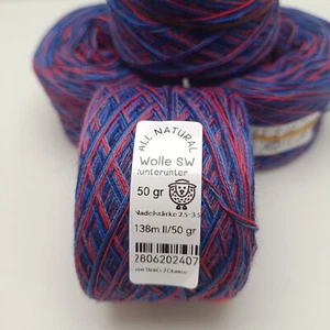 Wolle, Schurwolle,Strick-Häkelgarn, Upcycling  Color Unterunter, je Knäuel - Bild 1 von 3
