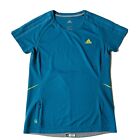 Adidas Mi Logo 3 Stripes Supernova Teal Blue Short Sleeve Athletic Sz M T-shirt