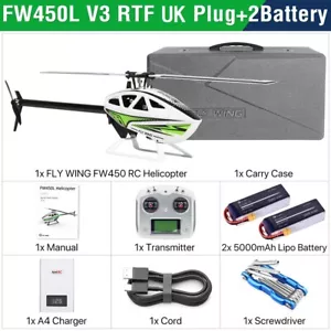 Fly Wing FW450L V3 RC Helicopter Remote Control Helicopter 3D GPS 6CH 110V-240V - Picture 1 of 13