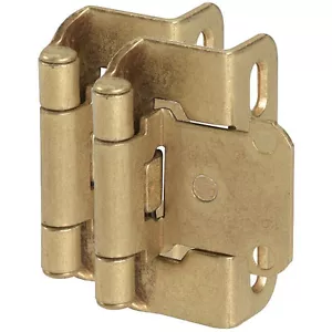 Par de bisagras decorativas envolvente parcial envolvente parcial de 1/2" con superposición automática - Imagen 1 de 1