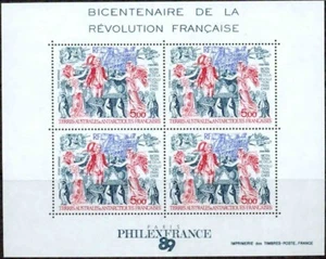 FSAT –1989– FRENCH REVOLUTION BICENTENNIAL S/S– VF** - Imagen 1 de 1