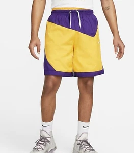 DH7559 547 Nike Dri Fit 8” DNA Woven Basketball Shorts Yellow Purple Size XL - Picture 1 of 7