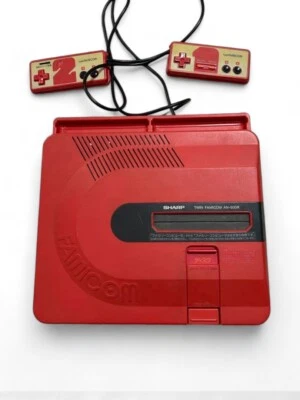 Console SHARP Twin Famicom AN-500R vermelho japonês ver NTSC-J testado funciona - Imagem 1 de 4