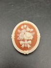 Vintage Avon Bouque Cameo Brooch Pin White Flower 